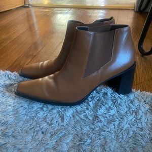 Brown ankle boots
